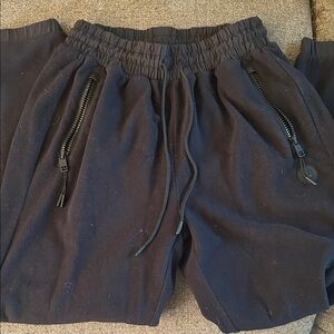 Vuori Navy Jogger Pants with Zipper Details